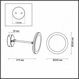 Настенный светильник-зеркало Odeon Light Mirror  - 2
